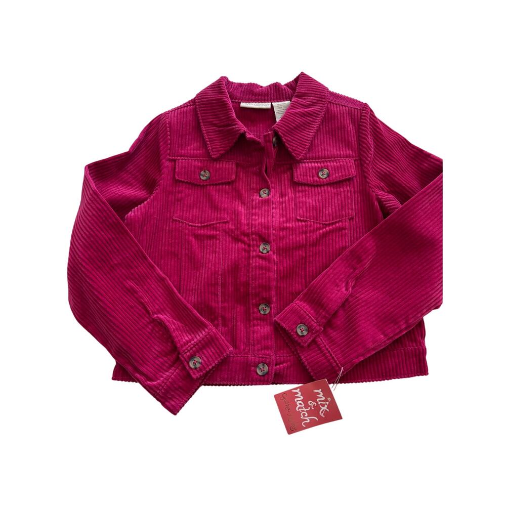 Cynthia Rowley 10/12 hot pink corduroy jacket 100 cotton nwt